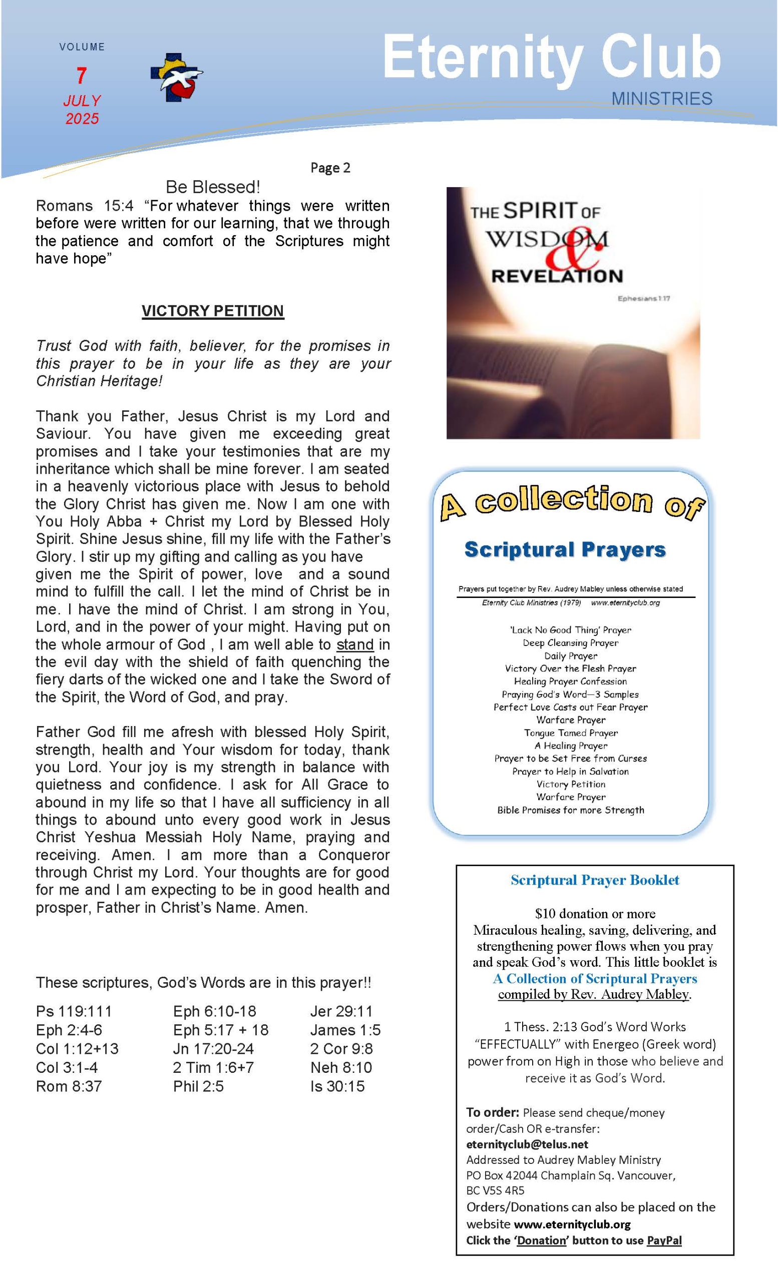 Eternity Club - Newsletter Vol. 7 July 2025