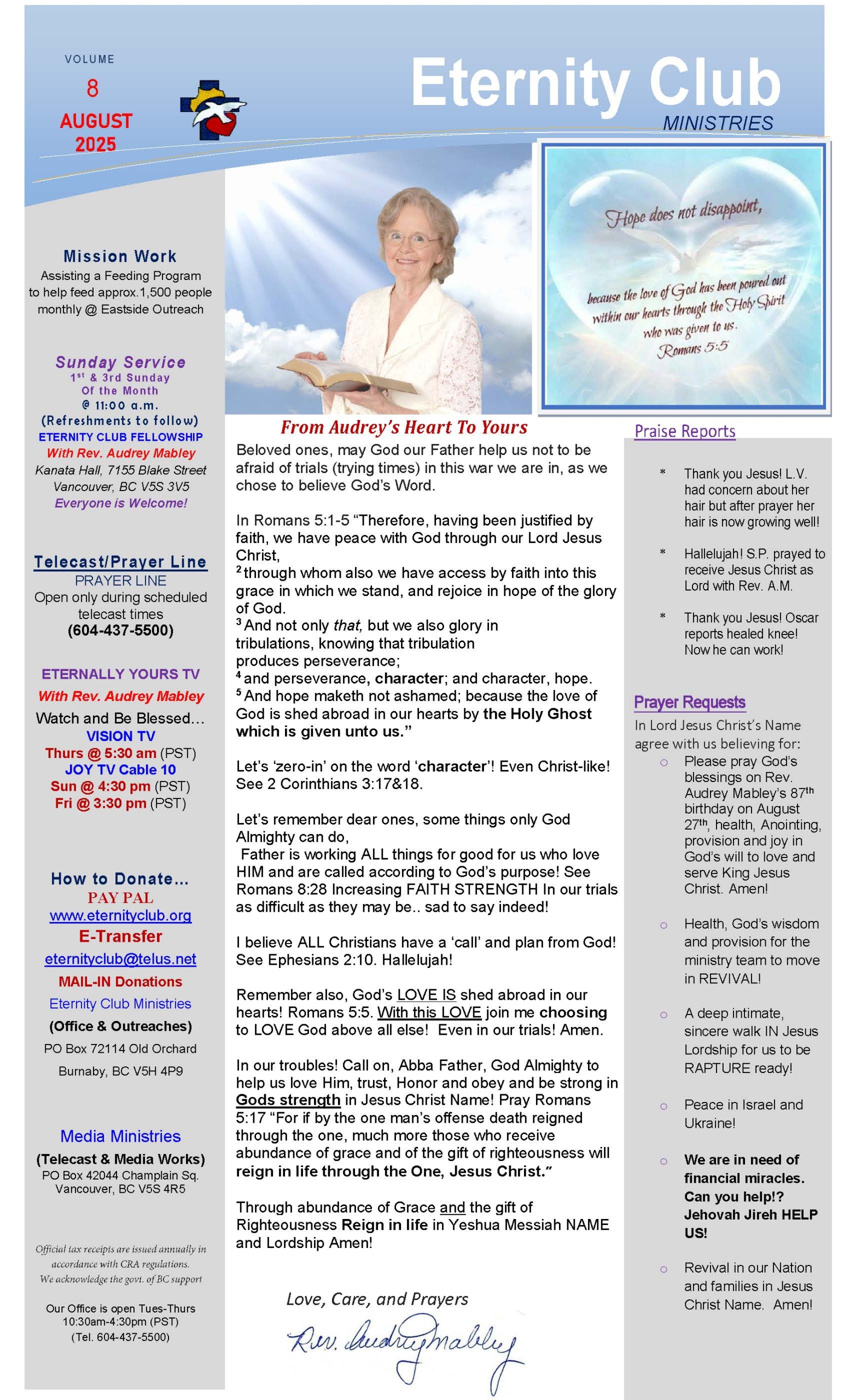 Eternity Club - Newsletter Vol-8 August 2025