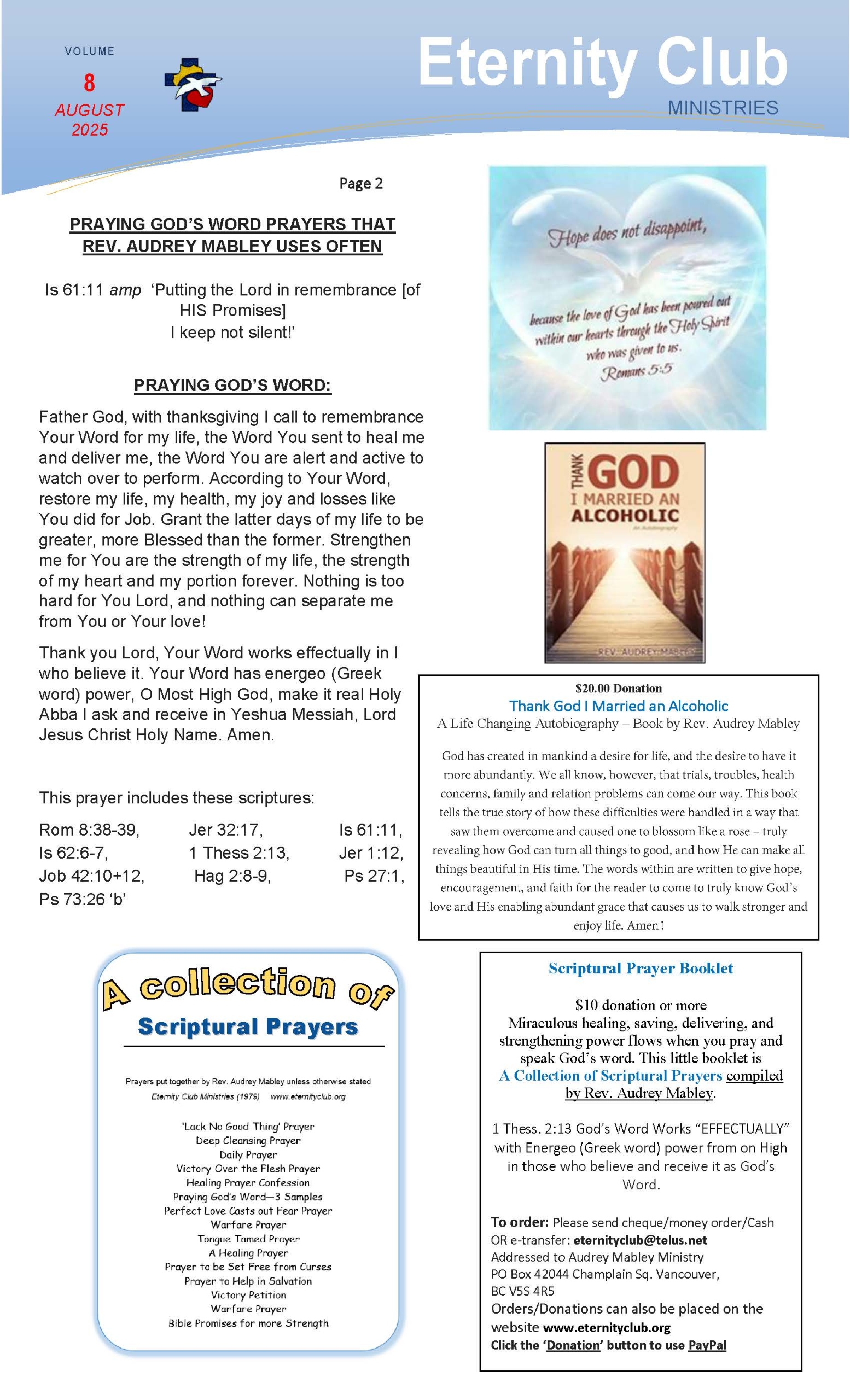 Eternity Club - Newsletter Vol-8 August 2025