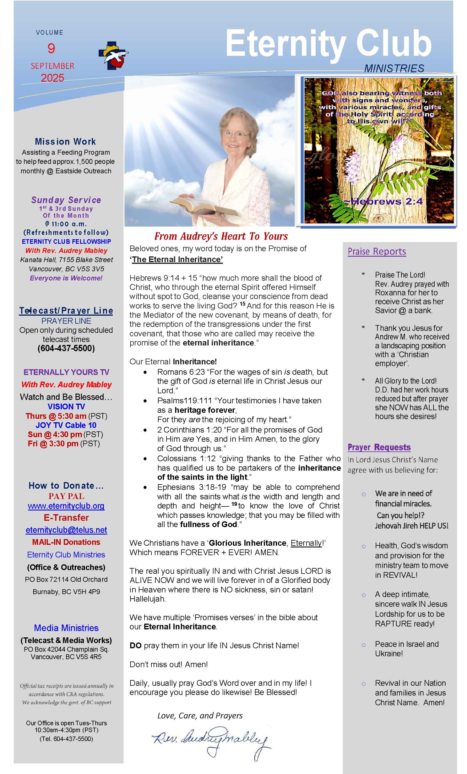 Eternity Club - Newsletter Vol-9 September 2025
