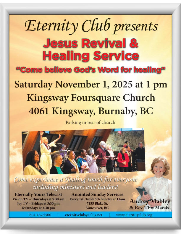 Eternity Club - Fall 2025 Healing Service