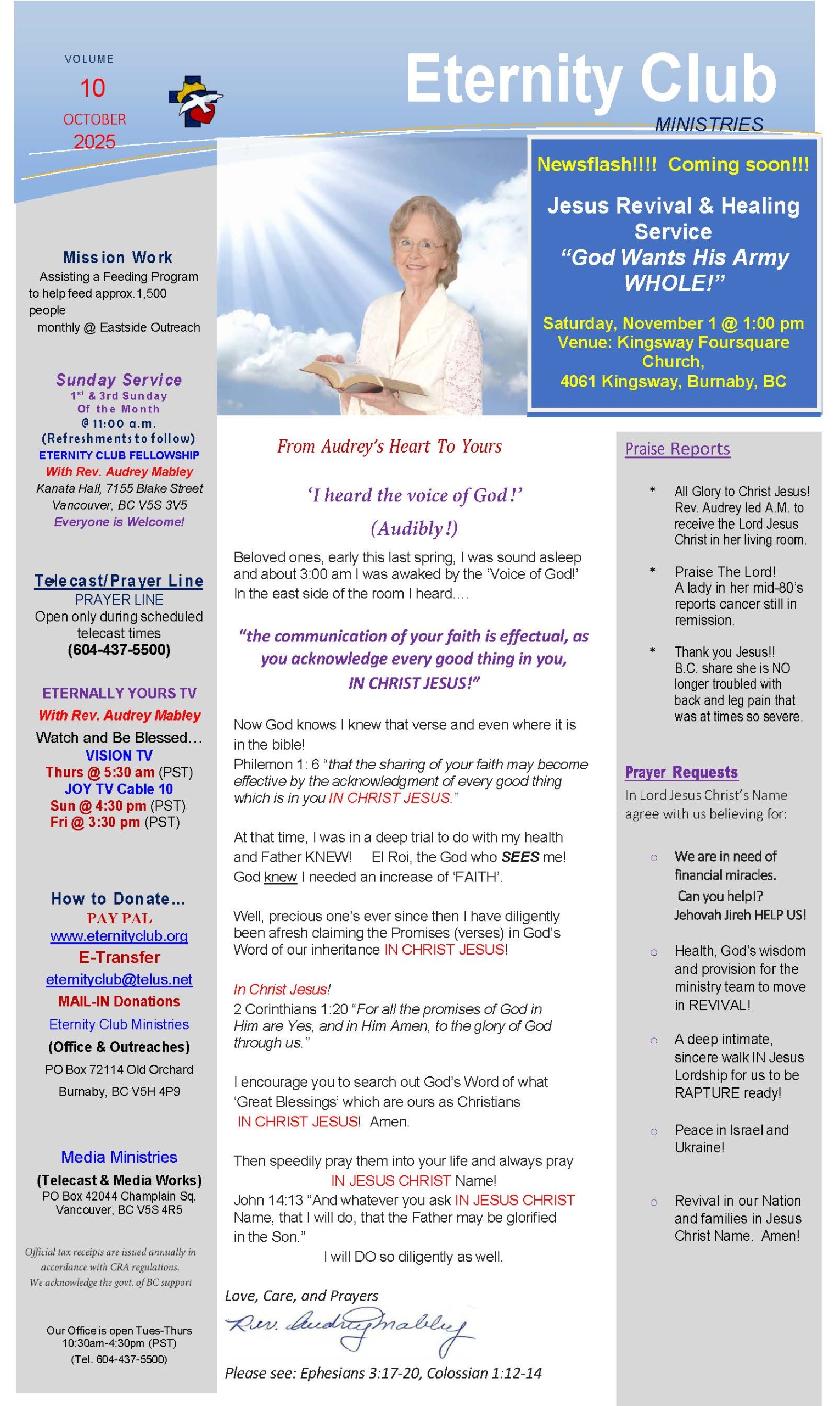 Eternity Club - Newsletter Vol-10 October 2025
