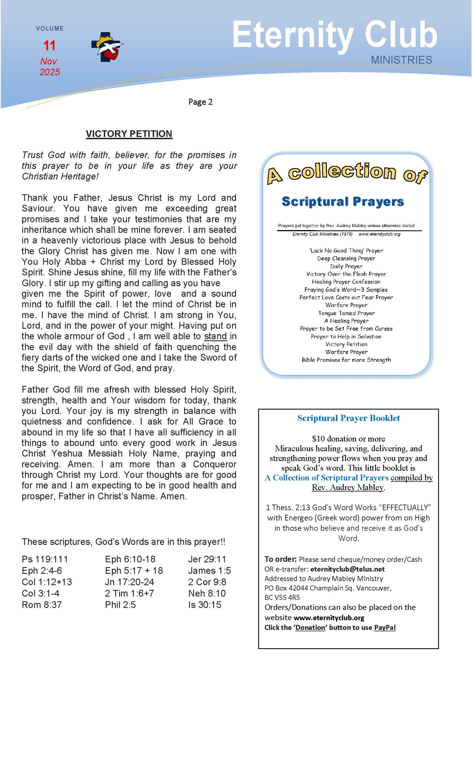 Eternity Club - Newsletter Vol-11 November 2025