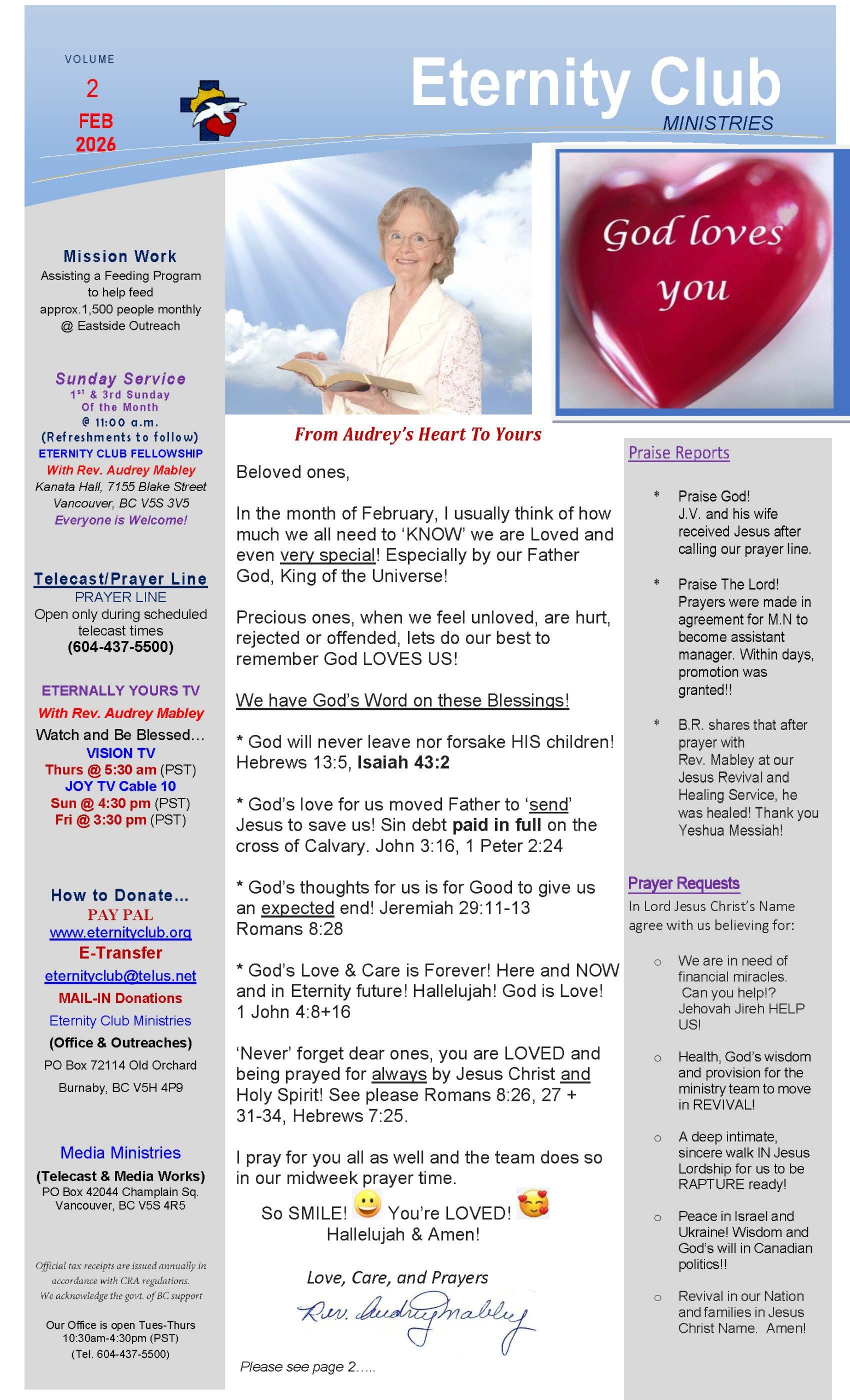 Eternity Club - Newsletter Vol. 2 February 2026