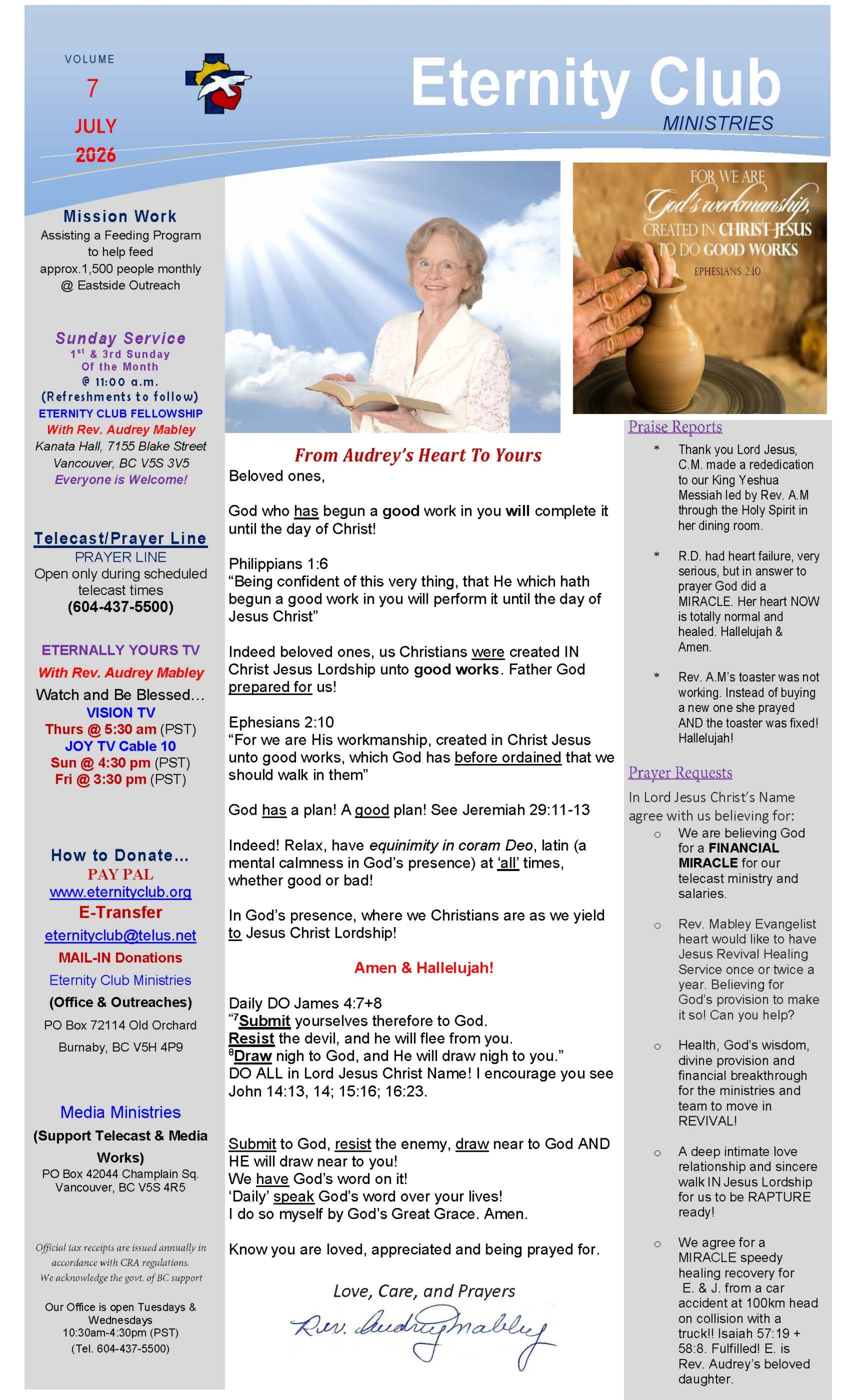 Eternity Club - Newsletter Vol. 7 July 2026