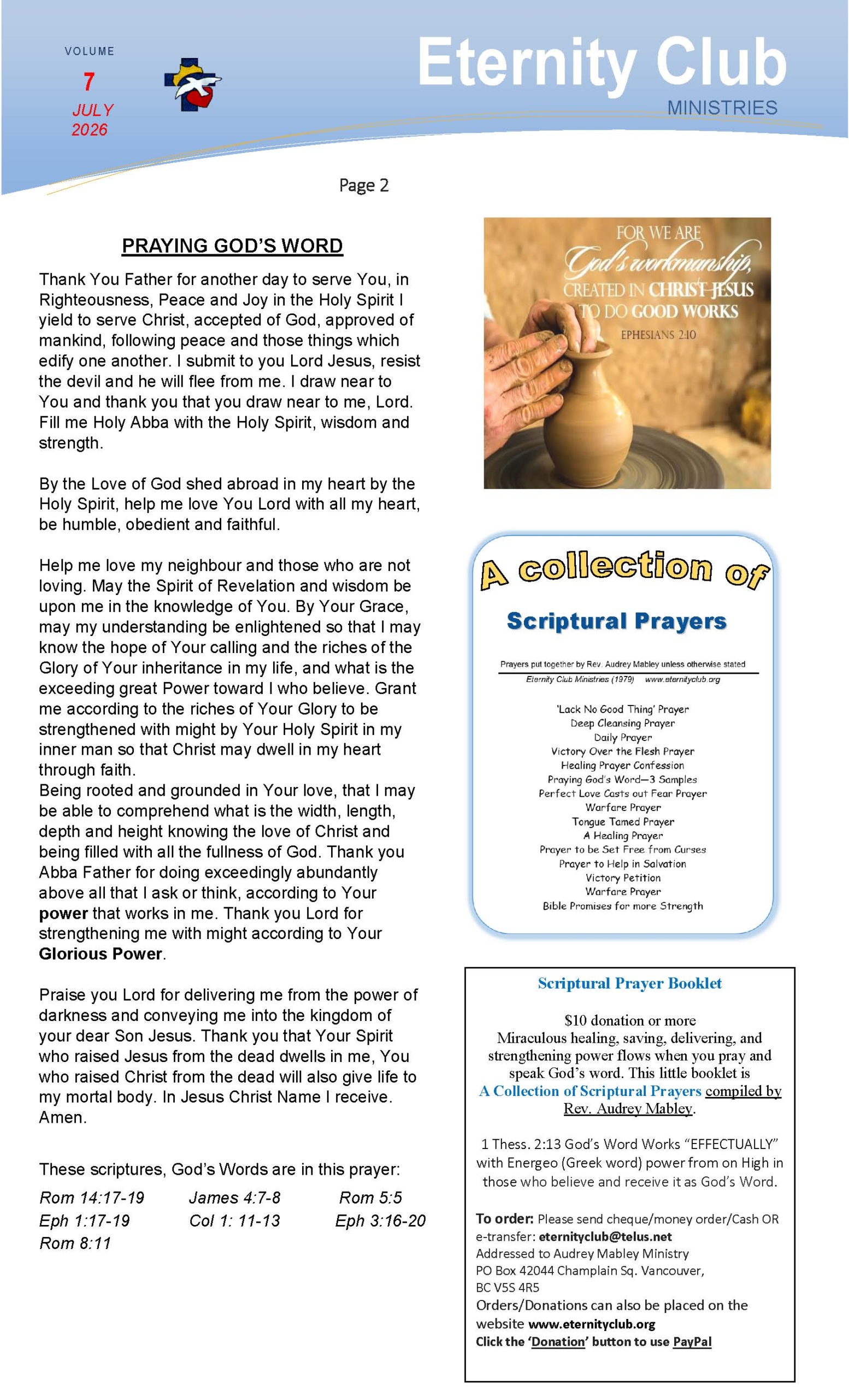 Eternity Club - Newsletter Vol. 7 July 2026